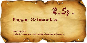 Magyar Szimonetta névjegykártya