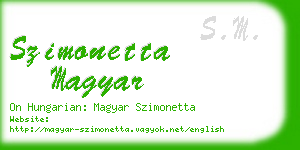 szimonetta magyar business card